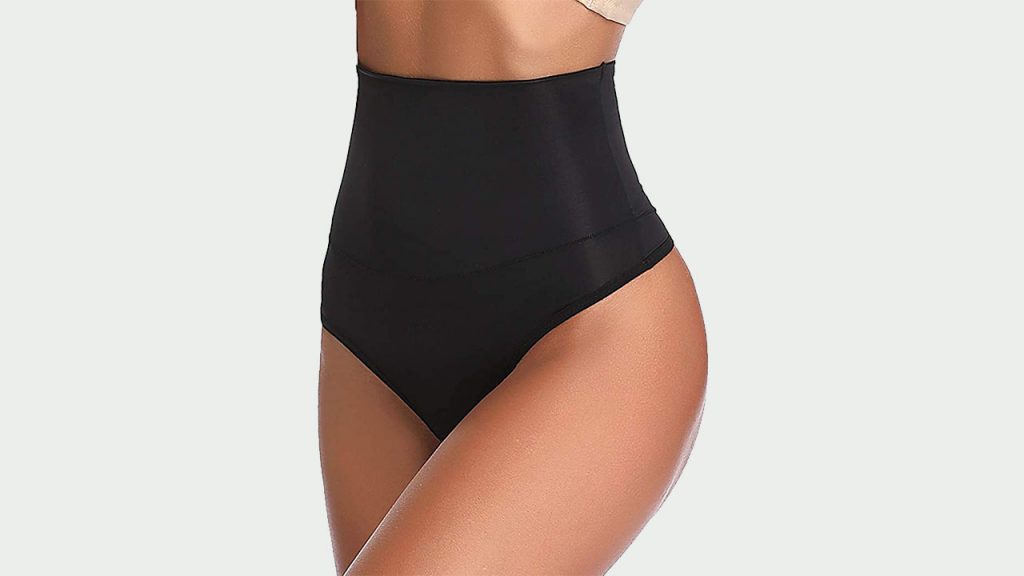 An image of High Waist Thong Shapewear for Women Tummy Control Thong Girdle