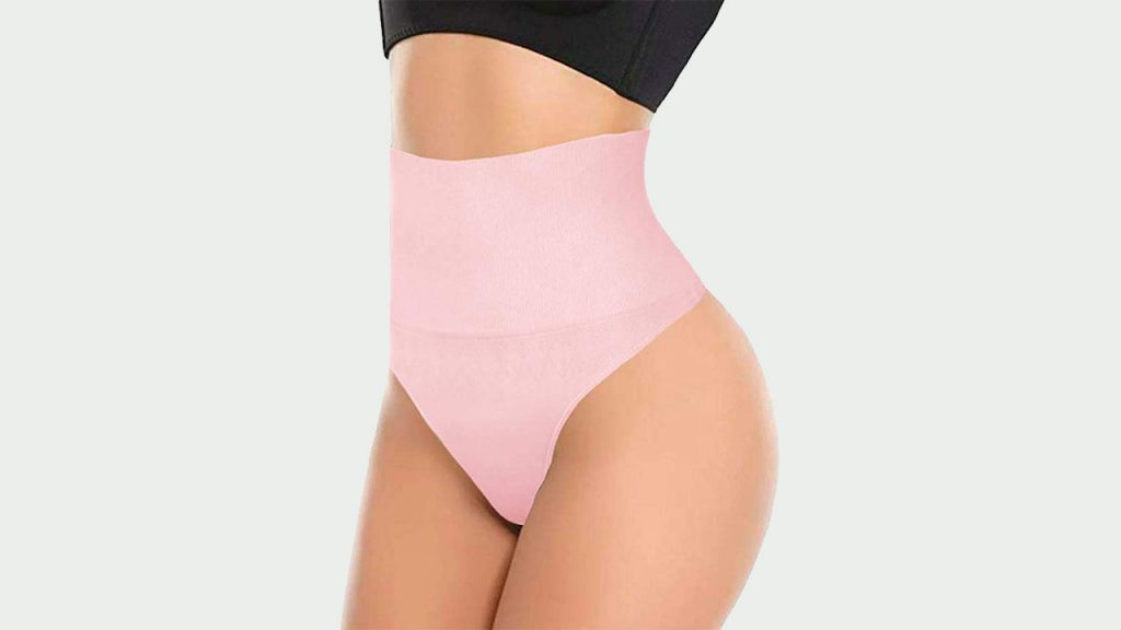 Pink color ShaperQueen 103 Thong - Womens Basic Every-Day High-Waist Shapewear Trainer Tummy Control