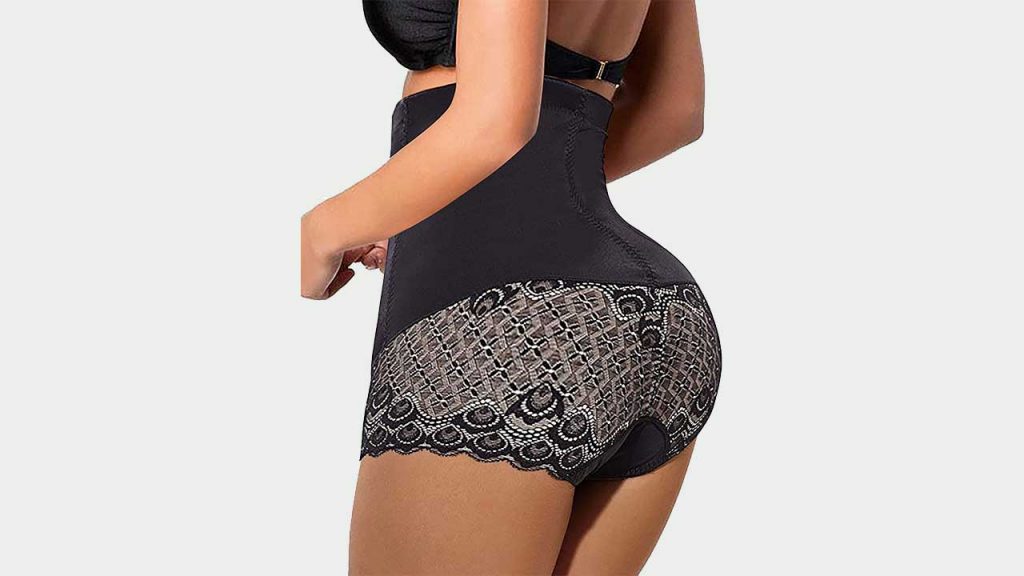 An image of Nebility Women Butt Lifter Shapewear Seamless Waist Trainer Hi-Waist Tummy Control Body Shaper Panty